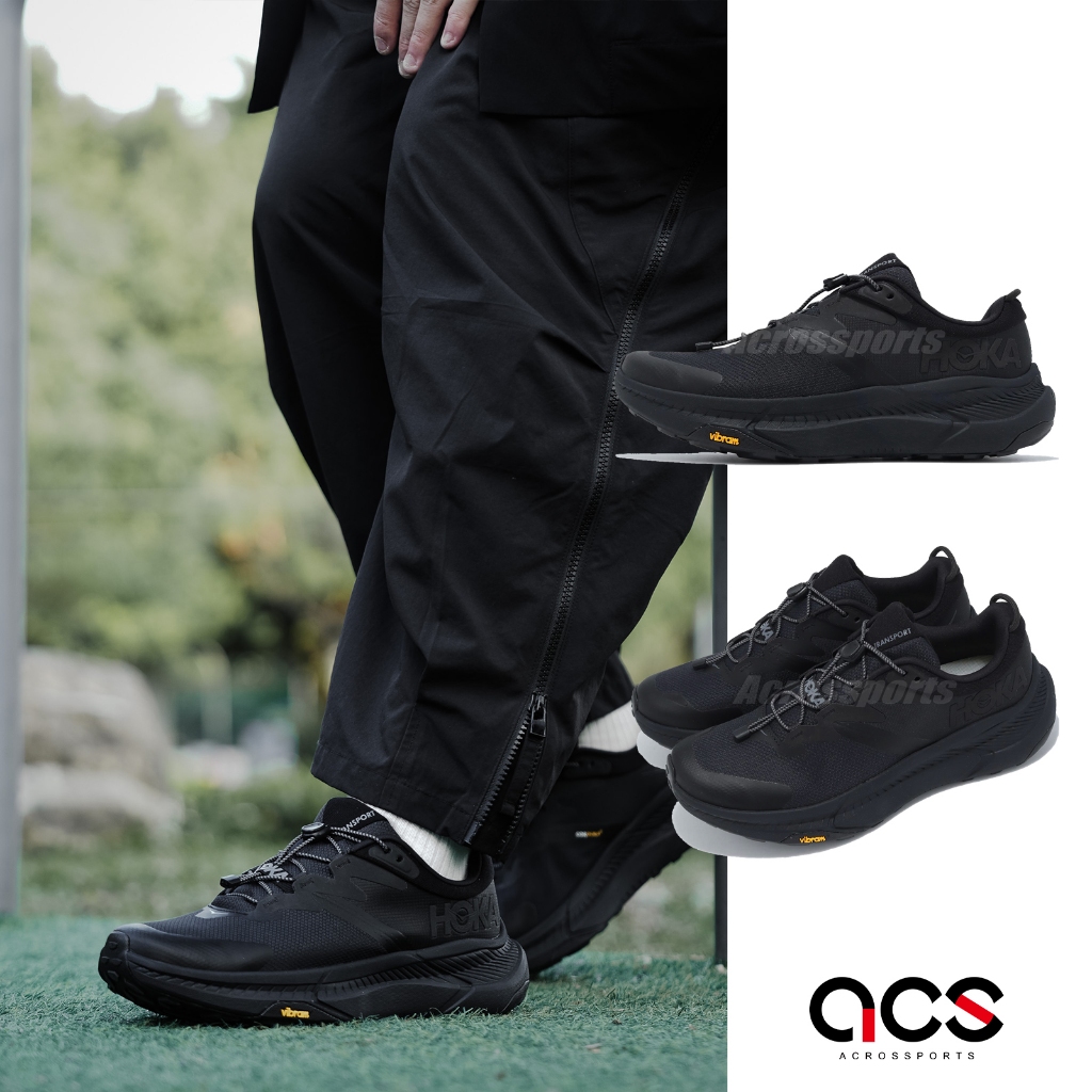 Hoka 休閒鞋 Transport 防潑水鞋面 CORDURA 穿搭 黑 男鞋【ACS】 1123153BBLC