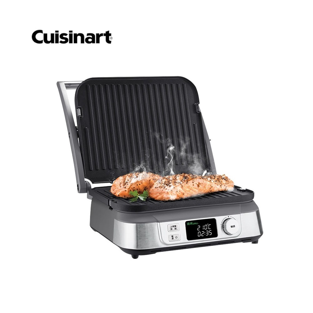 【Cuisinart 美膳雅】液晶溫控 多功能 燒烤/煎烤器 GR-5NTW