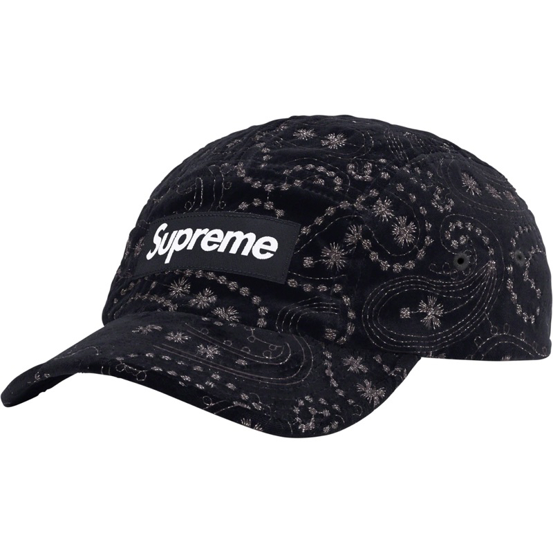 現貨 SUPREME VELVET PAISLEY CAMP CAP 變形蟲