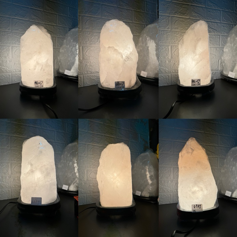 上新鹽燈 實拍 5-8kg精選 喜馬拉雅山 白鹽燈 頂級白玉鹽燈 小夜燈 精油燈 氣氛燈