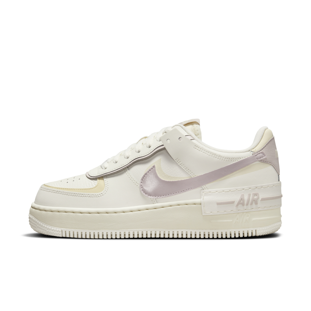 NIKE AIR FORCE 1 SHADOW 芋泥千層 AF1 皮革 低筒 休閒鞋 女鞋【DZ1847-104】