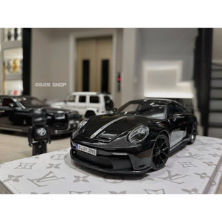 1/18 PORSCHE 911 GT3 992 保時捷模型車 銀拉花 超跑模型 房間擺設1：18 模型車 男生生日禮物