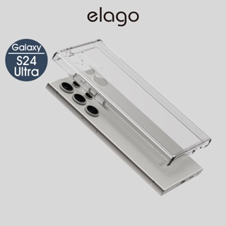 <elago>Galaxy S24 Ultra 6.8吋全覆式透明Hybrid手機殼