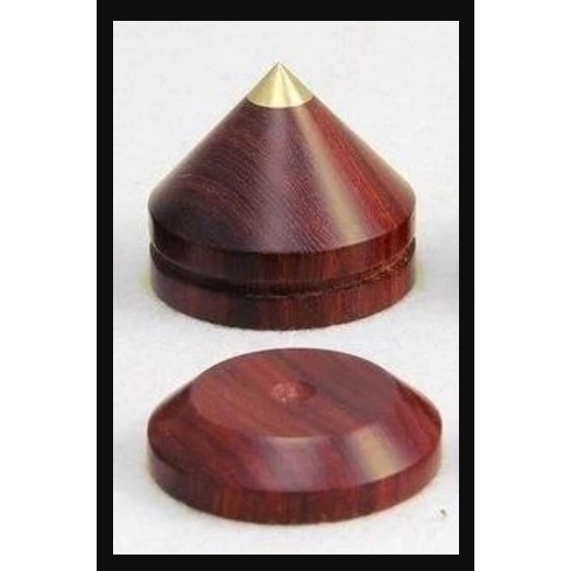 紫檀木黃銅角錐 33mm 中型 音響 喇叭專用角錐 腳墊 , 角錐墊材(一入價) 音響墊材 喇叭墊