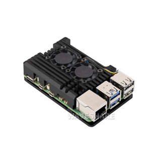 【莓亞科技】樹莓派 Raspberry Pi 5B 鋁合金雙風扇散熱外殼(含稅附發票NT$368)