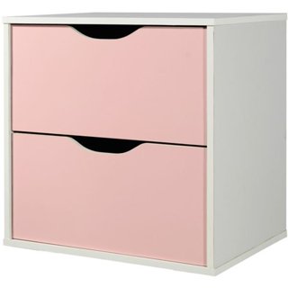 SA-#1432:魔術方塊雙抽收納櫃-(粉紅色)/ 個 特價