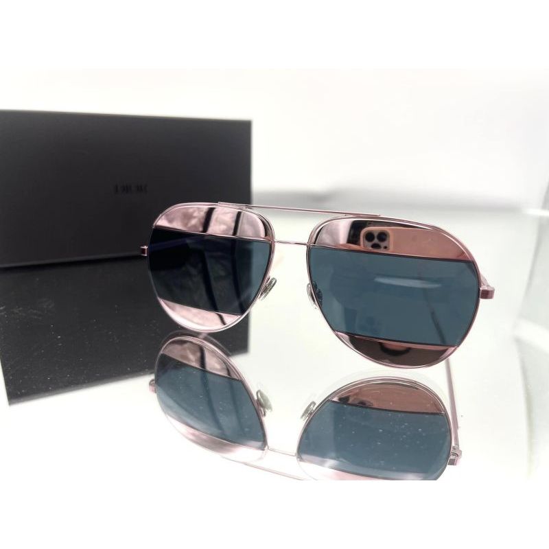 Dior Split 雙色飛行員太陽眼鏡 粉色鏡框配藍色 Bella Hadid同款