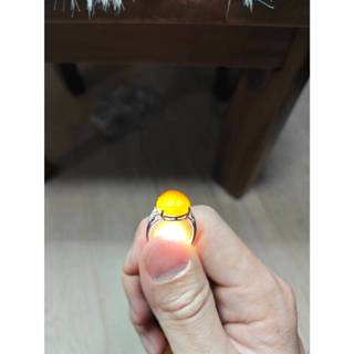 【一方翡翠】緬甸一手貨源-臺灣出貨! #24020303 一燈爆蛋面紅翡戒指(翡翠A貨-附證書)