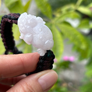臺灣現貨 天然翡翠A貨 三腳蟾蜍，緬甸玉 三腳蟾蜍編織手鍊
