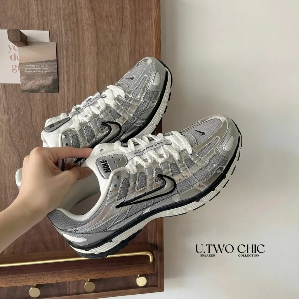 U.T👟 NlKE P-6000 灰銀 黑銀 銀 液態金屬 復古 Y2K 跑步鞋 男女 CN0149-001