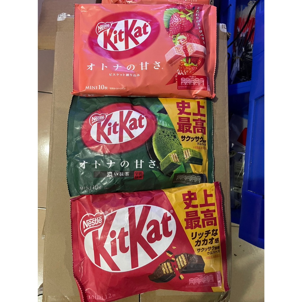 KitKat 日本 巧克力 原味 12枚 濃抹茶10枚 草莓限定 巧克力餅乾 雀巢