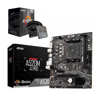 [含稅開發票] 全新 微星 A520M-A PRO 主機板+全新 AMD R5 4500 MPK (6核12緒)/處理器