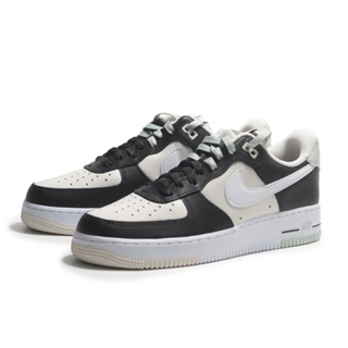 NIKE 休閒鞋 AF1 AIR FORCE 1 米白黑 皮革 經典款 男 FD2592-002