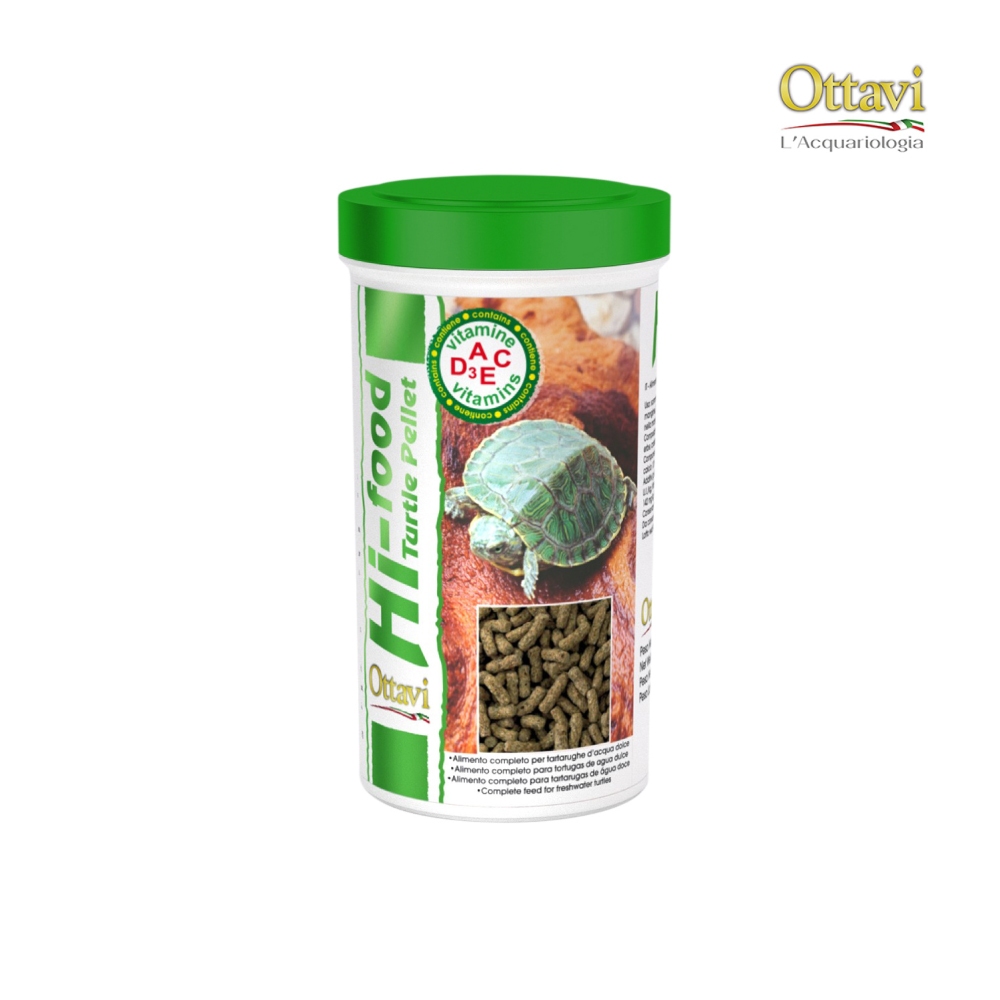 Ottavi 歐特 水龜顆粒飼料 成龜 250ml 棒狀飼料 含鈣 均衡配方 澤龜飼料 義大利原裝進口