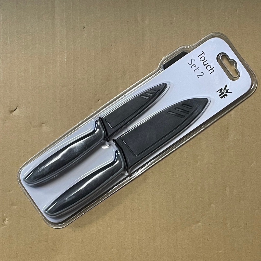 【德國WMF】Touch不鏽鋼雙刀組附刀套 9cm/13cm (黑色)