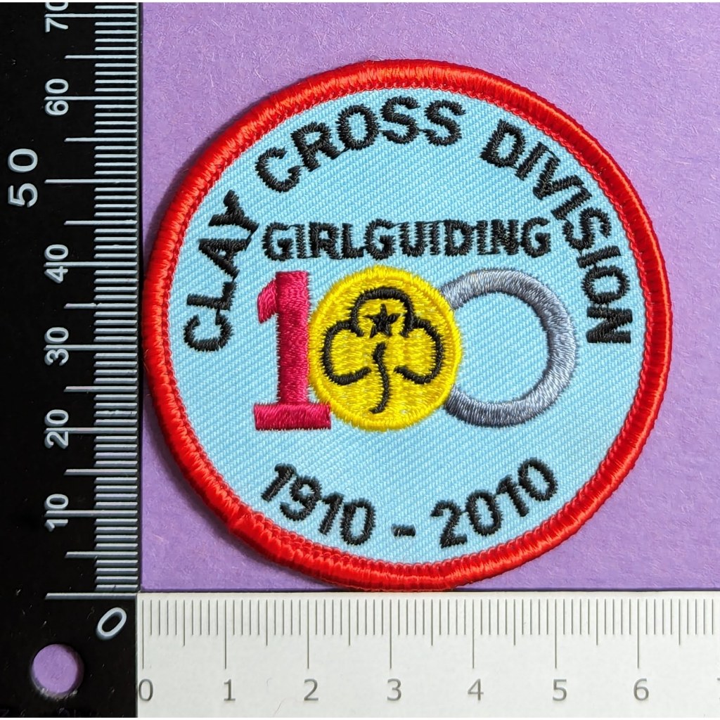 切斯特菲爾德市代表團-英國女童軍-創立100週年(1910-2010)大露營-制服肩臂章徽章布章-UK Guides