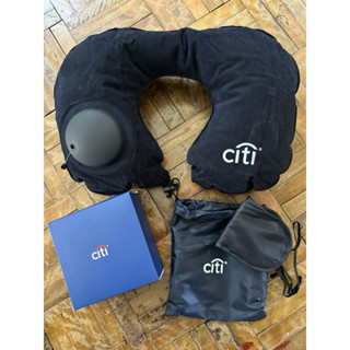 citi 旅行組 按壓式頸枕 眼罩