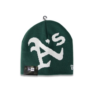 【NEW ERA】MLB 奧克蘭 運動家 LOGO 深綠色 毛帽 春夏限量 穿搭 潮流【ANGEL NEW ERA】