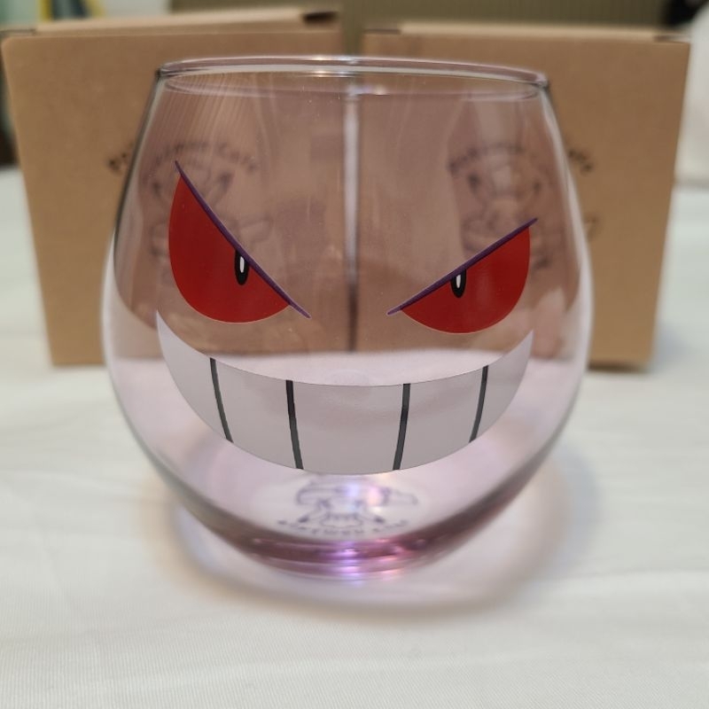寶可夢咖啡廳限定 耿鬼透明玻璃杯 寶可夢 日本 Pokémon cafe 限定