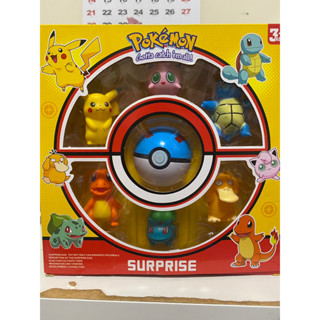 ✅現貨 🉑隔日到 Pokemon 寶可夢 皮卡丘 寶貝球 精靈 DIY 場景套裝 可達鴨小火龍 妙蛙種子 傑尼龜 公仔