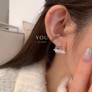 有個飾品𝗬𝗢𝗨.𝗦𝗧𝗨𝗗𝗜𝗢｜韓國飾品 925純銀 天然巴洛克珍珠圓形耳環 耳釘 銀針耳環