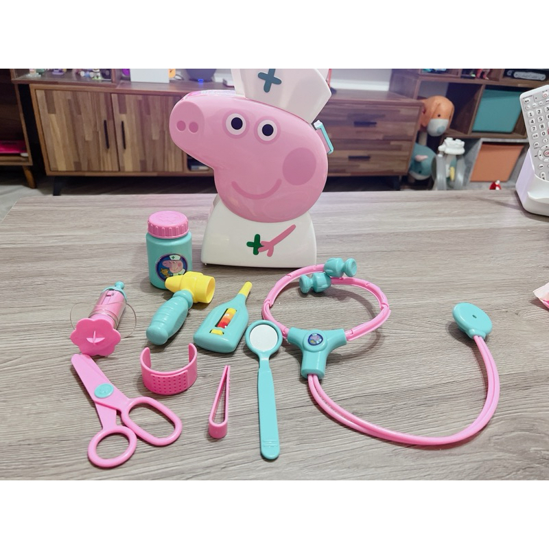 《二手》正版Peppa Pig 粉紅豬小妹 手提醫護組/醫生玩具