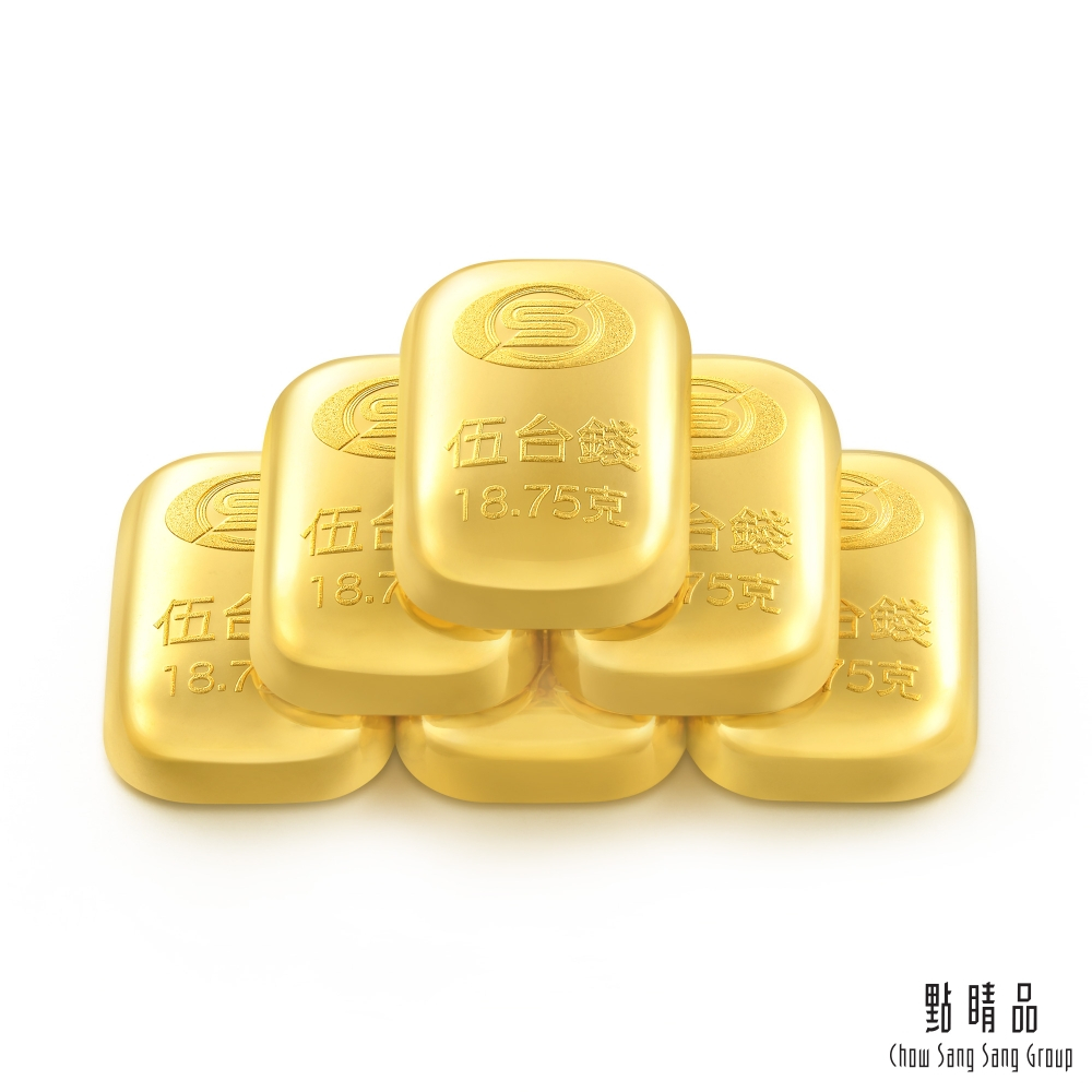 點睛品 伍台錢x6塊 黃金金條_計價黃金 共約30錢(112.5克)