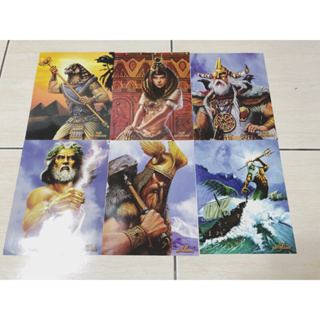 絕版老物收 PC遊戲收藏 世紀帝國系列神話世紀 age of mythology 海報 紙卡 收藏卡