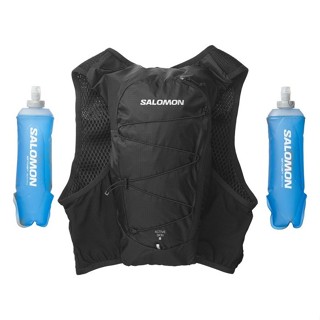 Salomon 所羅門 ACTIVE SKIN 8 水袋背包組 野跑背心 LC2177800 黑/金屬灰 綠野山房