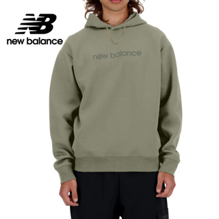 【New Balance】 NB 太空棉感內刷毛連帽上衣_男性_牛油果綠_MT41571OVN