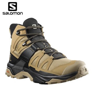 【SALOMON 法國】 男 X ULTRA 4 GTX 中筒登山鞋 藻棕/黑/灰褐 多功能健行鞋 L41294100