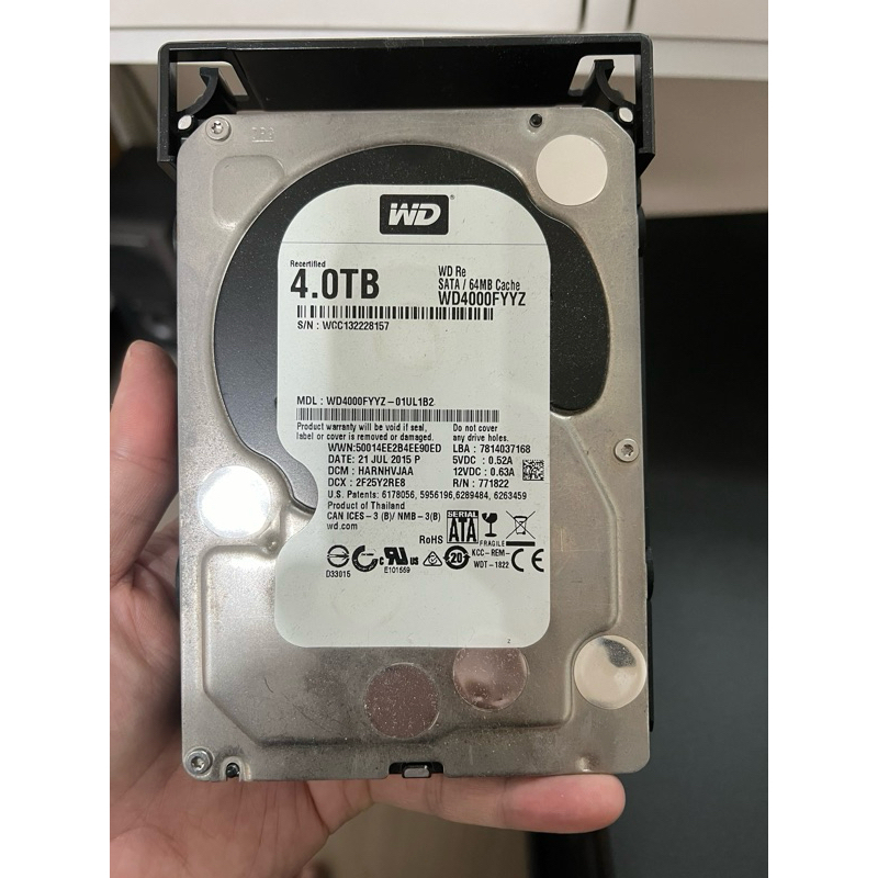 WD 4TB 企業級 3.5吋 SATA硬碟 (WD4000FYYZ)