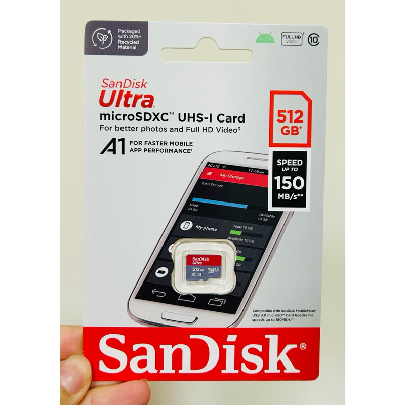 全新SanDisk Ultra microSDXC UHS-I 記憶卡 512GB