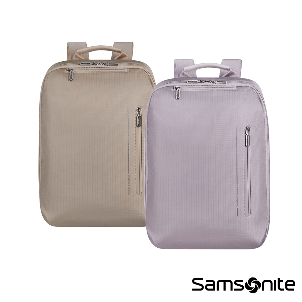 Samsonite新秀麗  筆電後背包/電腦包/雙肩包/女包15.6吋 ONGOING 女用輕量商務時尚_紫/沙