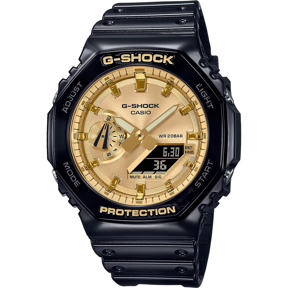 CASIO 卡西歐 G-SHOCK 2100八角金屬光手錶 GA-2100GB-1A