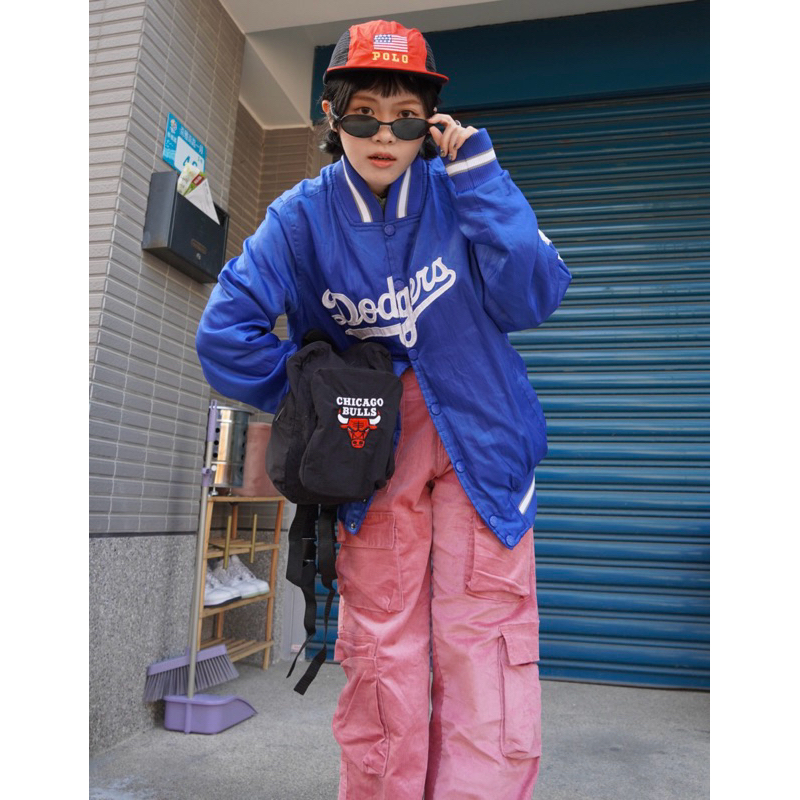 古著•Nuzi_s • majestic 道奇隊 寶藍刺繡棒球外套J4021633