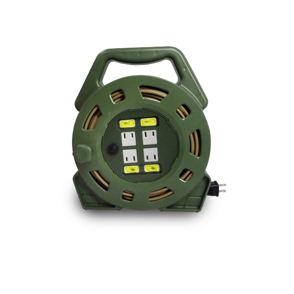 《仁和五金/農業資材》電子發票 2蕊2.0 捲盤式電纜輪座 電精靈 陸戰隊捲盤式2.0/2C 延長線 露營 軍綠色