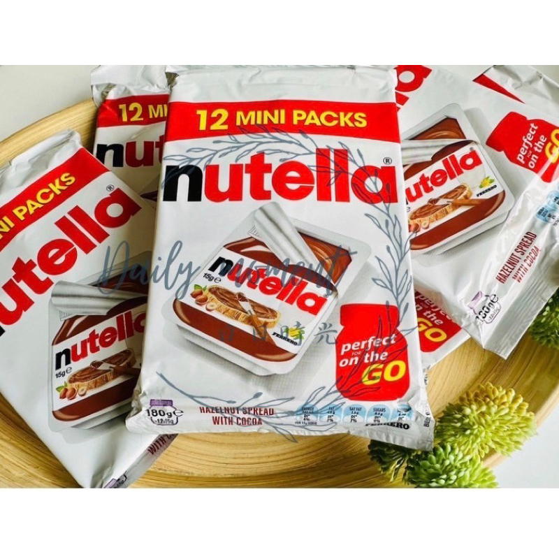 【澳洲空運】【Nutella 能多益】（現貨）可可榛果醬 （迷你隨身包）（每包12入）