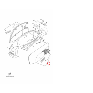 YAMAHA 原廠 NEW CUXI 100 深紫 左側蓋 側蓋2 料號：1CF-XF172-00-PE