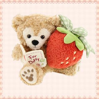 現貨 東京迪士尼海洋 2024春季草莓季 Duffy 達菲玩偶 達菲娃娃 達菲抱草莓玩偶娃娃