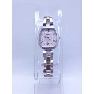 SEIKO精工型號:770131 .不鏽鋼石英女錶.太陽能電波錶