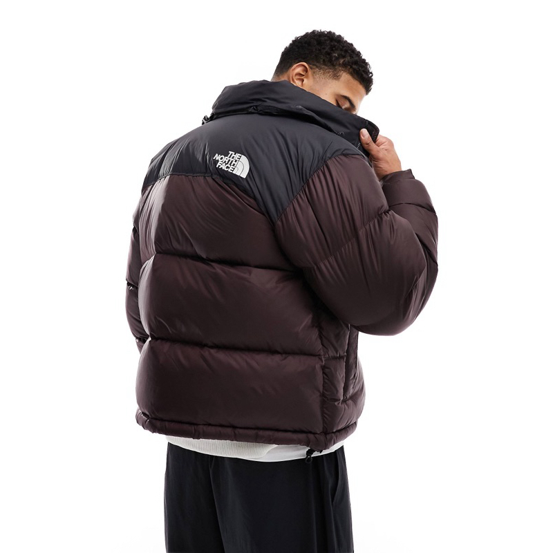 強尼運動❤️ The North Face '1996 復古 Nuptse 棕色和黑色羽絨服