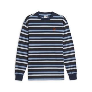 PUMA 長袖 流行系列 DOWNTOWN 180 藍黑白 條紋 薄長T 中性 62437720