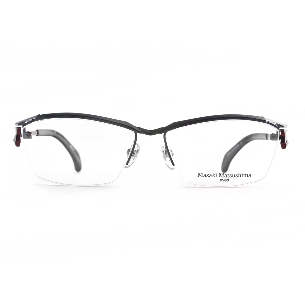 Masaki Matsushima 光學眼鏡 MF1268 C3 流線型半框 日本 鈦 - 金橘眼鏡