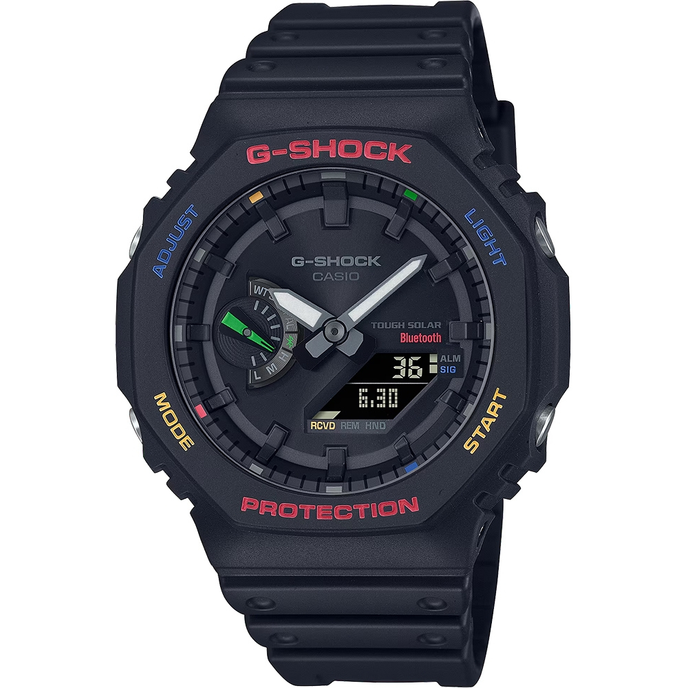 CASIO 卡西歐 G-SHOCK 八角 農家橡樹 太陽能藍芽多彩手錶 GA-B2100FC-1A