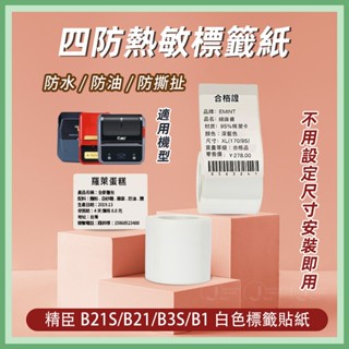 標籤紙 臺灣總代理公司貨 精臣B21-pro B1 B21S 純白系列白色標籤紙 打價標貼紙 熱感列印紙 原廠標籤紙
