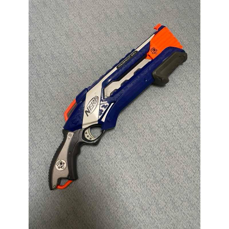 二手Nerf ROUGHCUT強化過的藍色八管軟彈發射器