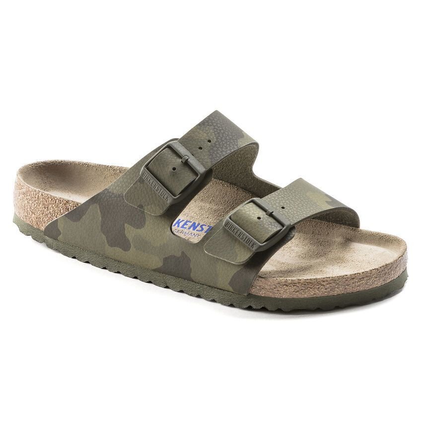 BIRKENSTOCK 勃肯/Arizona／合成皮／軟墊 / 迷彩綠