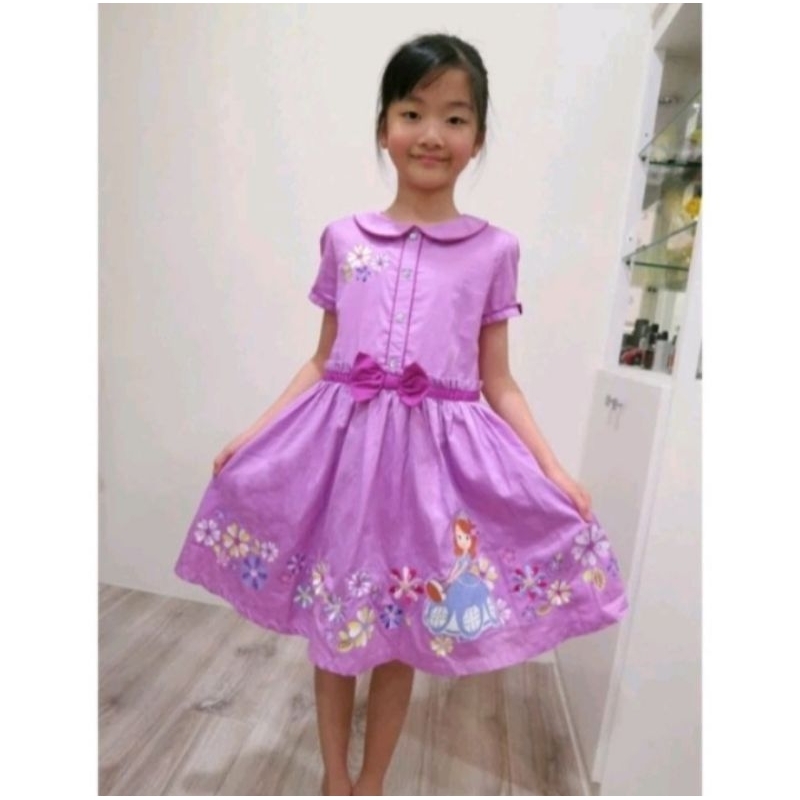 【二手7-8T】Sofia 小公主 蘇菲亞 刺繡洋裝