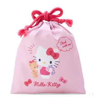日本 現貨 日本限定 三麗鷗 Sanrio 卡通系列 hello kitty 凱蒂貓 收納袋 只有抽繩提袋